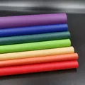 Lot de 7 feuilles PU motif litchi arc-en-ciel 20x30 cm – Couleur Rainbow Series