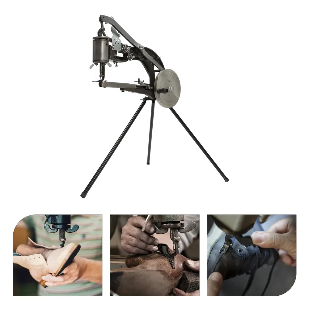 Machine à coudre chaussures cuir manuelle avec support