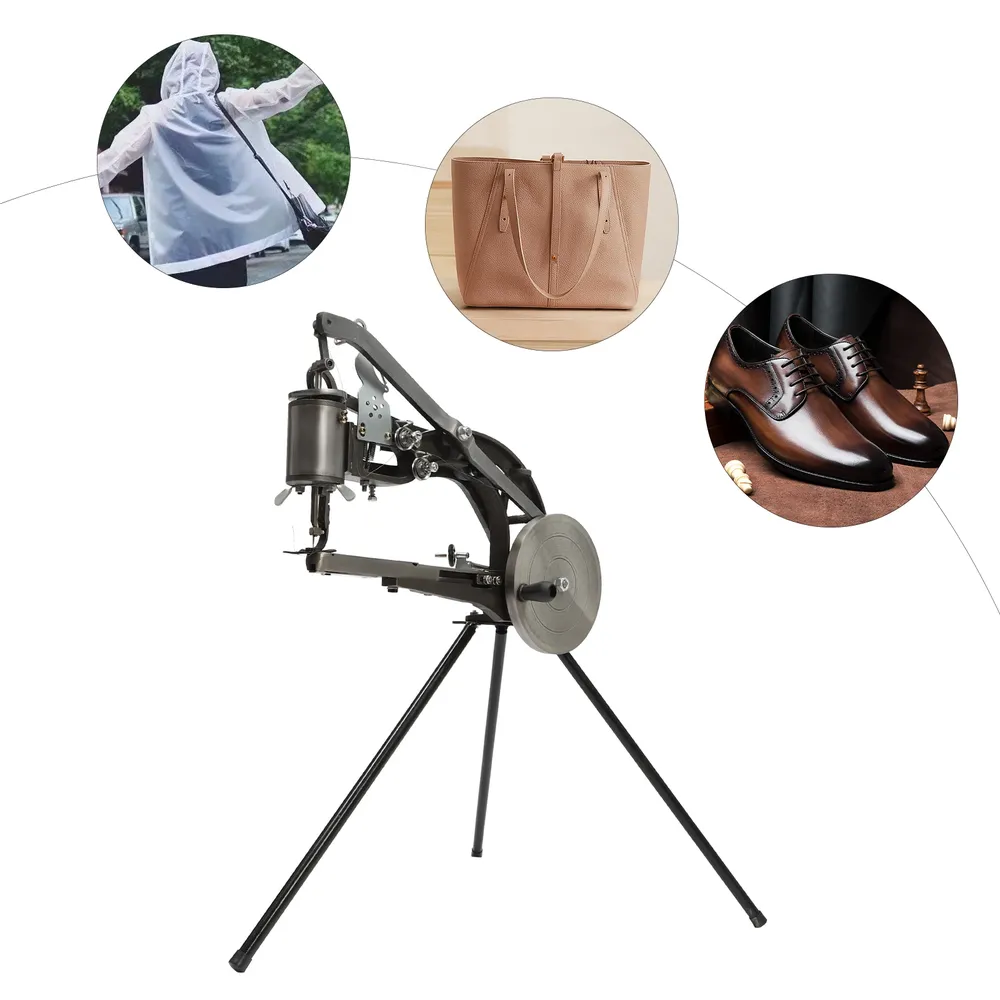 Machine à coudre chaussures cuir manuelle avec support