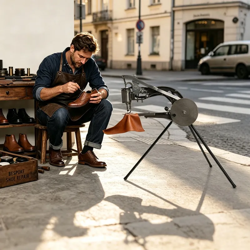 Machine à coudre cuir manuelle 360 degrés pour chaussures
