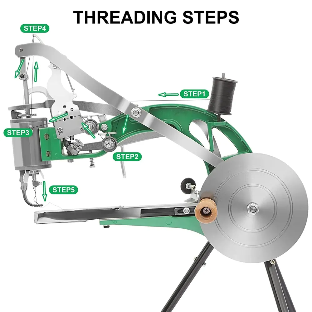 Machine à coudre cuir manuelle rotative pour réparation chaussures