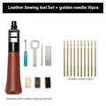 Machine à coudre cuir WUTA kit fil poinçon rapide artisanat – Couleur Set A-10 gold needle