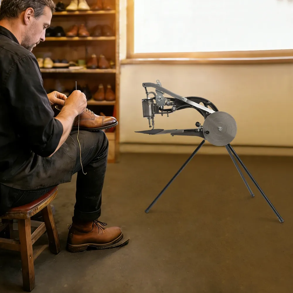 Machine à coudre manuelle robuste pour cuir, réglable