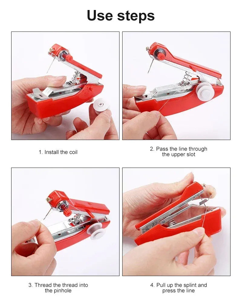 Machine à coudre manuelle sans fil pour cuir, portative