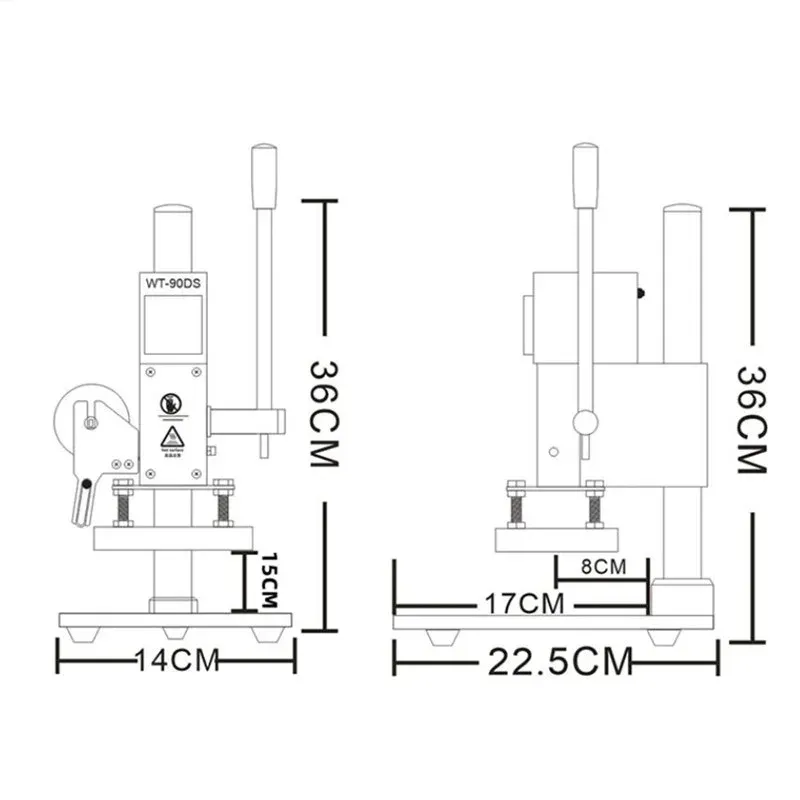 Machine d'estampage à chaud pour cuir logo