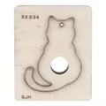 Matrice découpe cuir forme chat pour artisanat – Couleur Wood Color