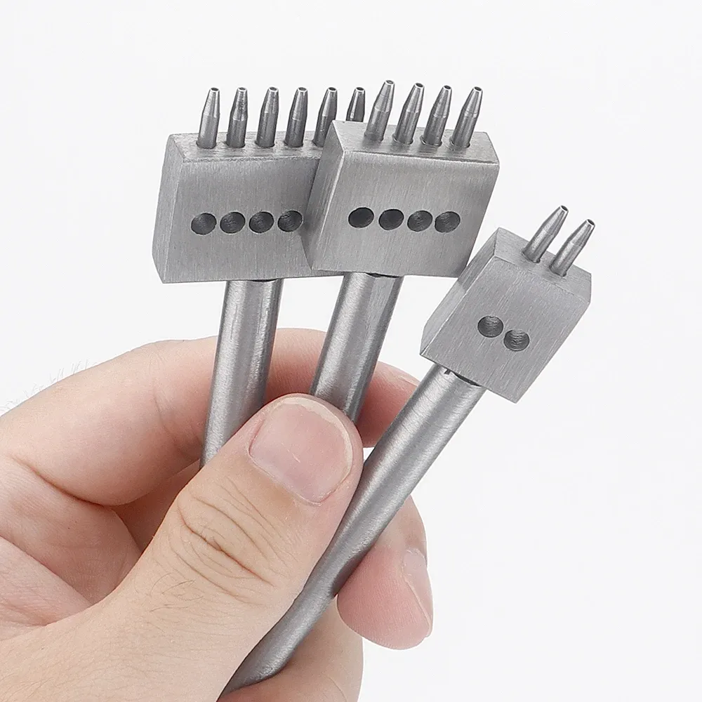Matrice poinçonnage cuir professionnelle 3 pièces rondes