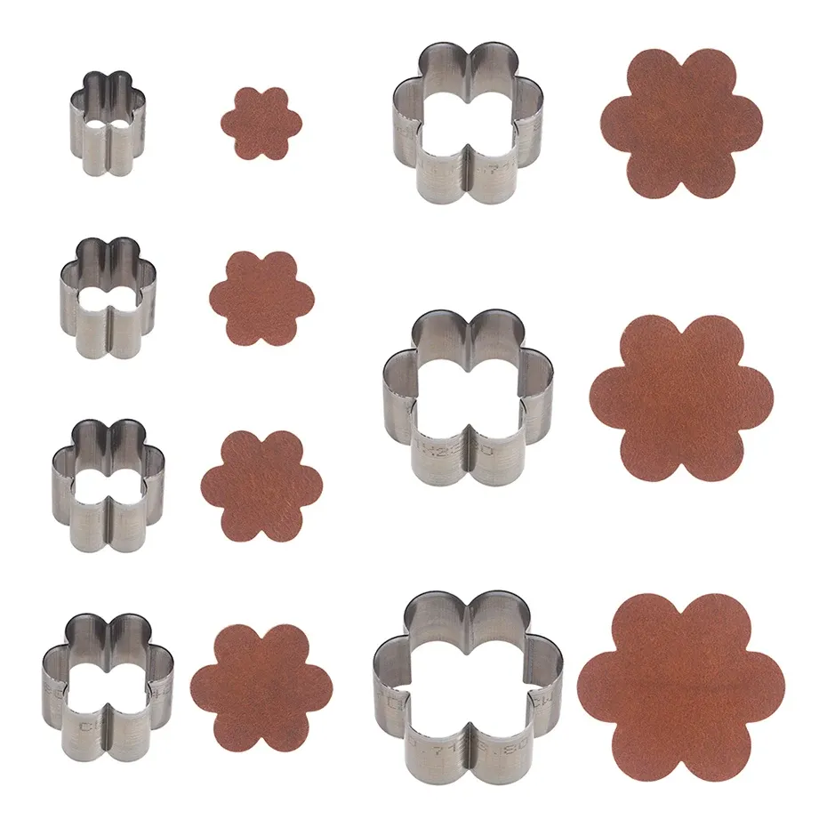 Matrices découpe cuir fleur 7 pièces