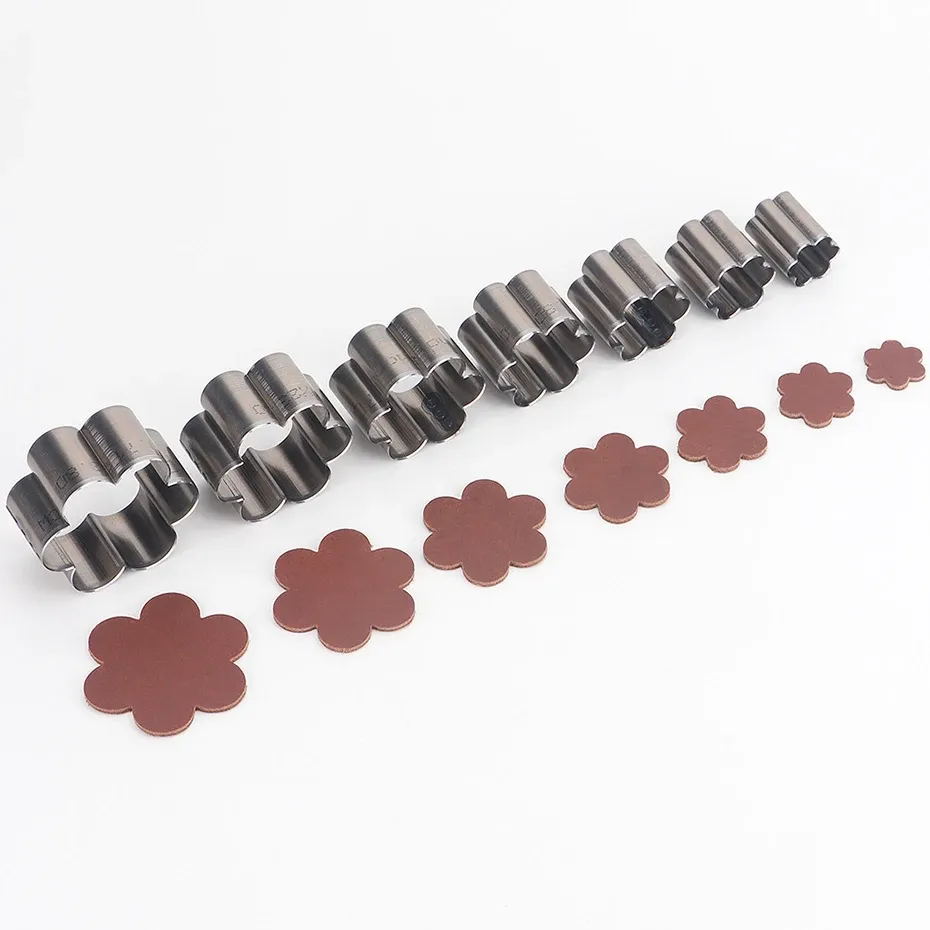 Matrices découpe cuir fleur 7 pièces
