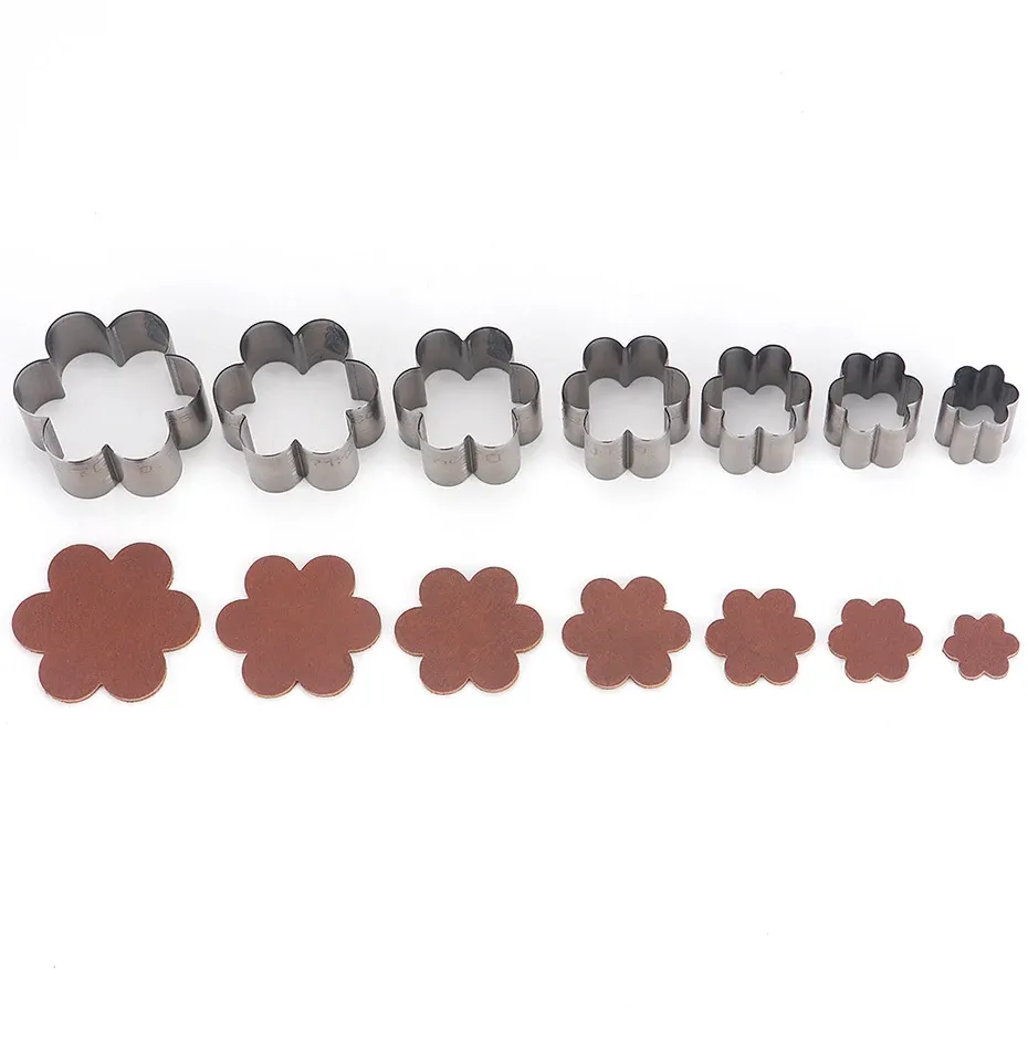 Matrices découpe cuir fleur 7 pièces