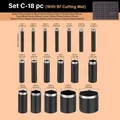 Matrices découpe cuir rondes lot de 9 à 29 pièces – Couleur Set C-18 pcs