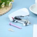 Mini machine à coudre cuir portable sans fil pour bricolage – Couleur BLANC