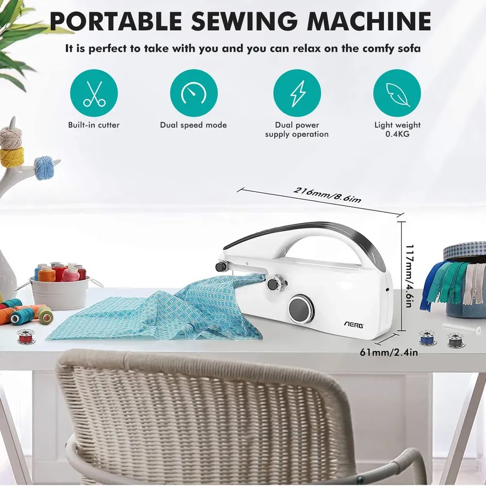 Mini machine à coudre électrique portable, outil pratique