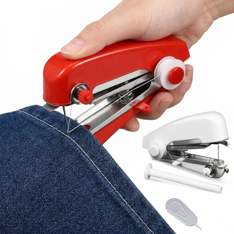 Mini machine à coudre manuelle pour cuir, portative