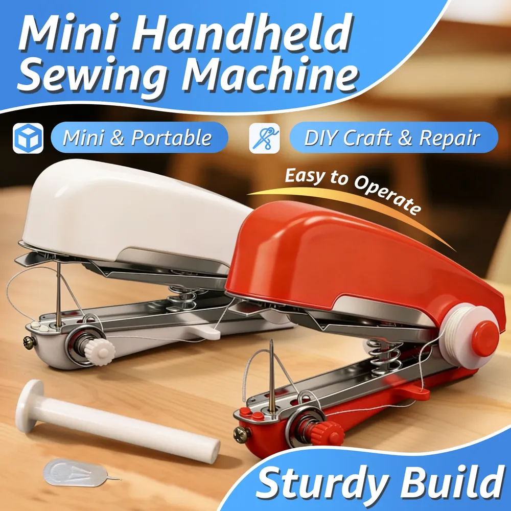 Mini machine à coudre manuelle pour cuir, portative