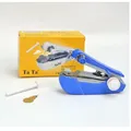 Mini machine à coudre manuelle sans fil pour cuir – Couleur Bleu