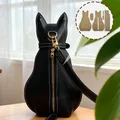 Modèle de sac poitrine chat en papier kraft fait main – 2