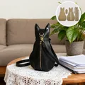 Modèle de sac poitrine chat en papier kraft fait main – 4