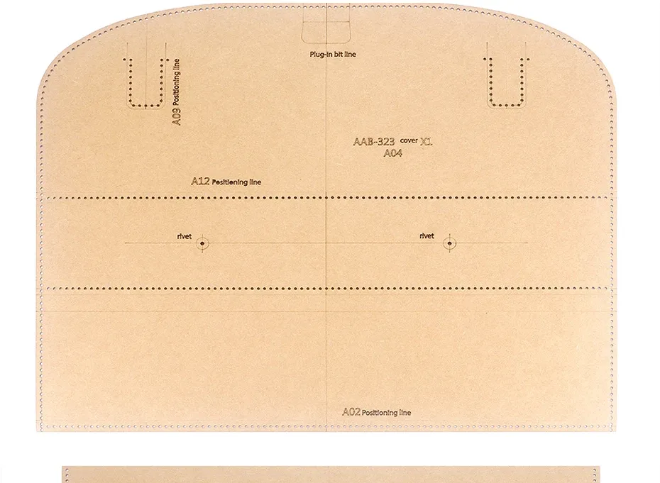 Modèle découpe laser pour pochette et porte-documents en cuir