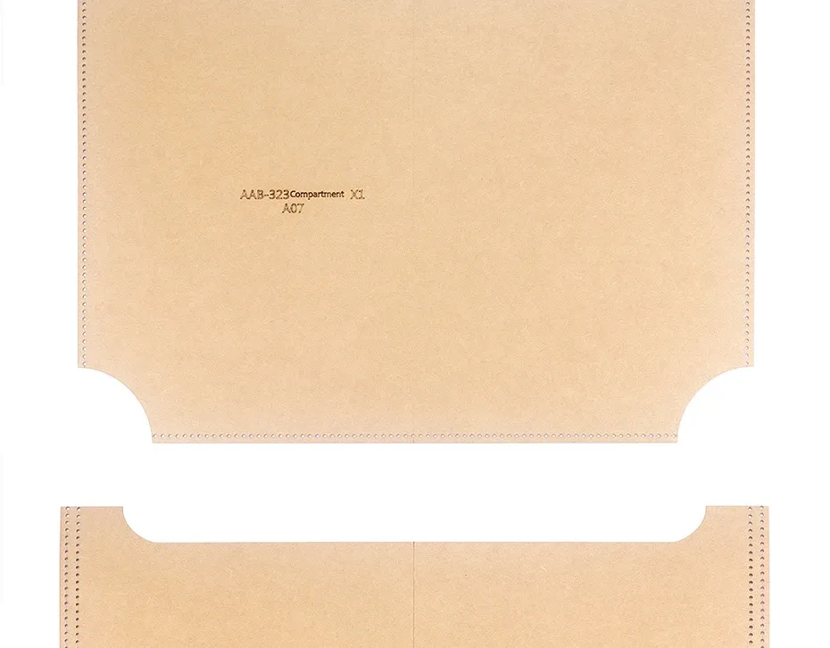 Modèle découpe laser pour pochette et porte-documents en cuir