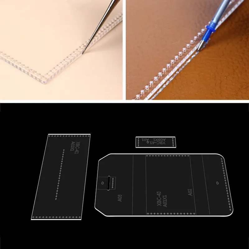 Modèle porte-carte visite en cuir acrylique pour bricolage