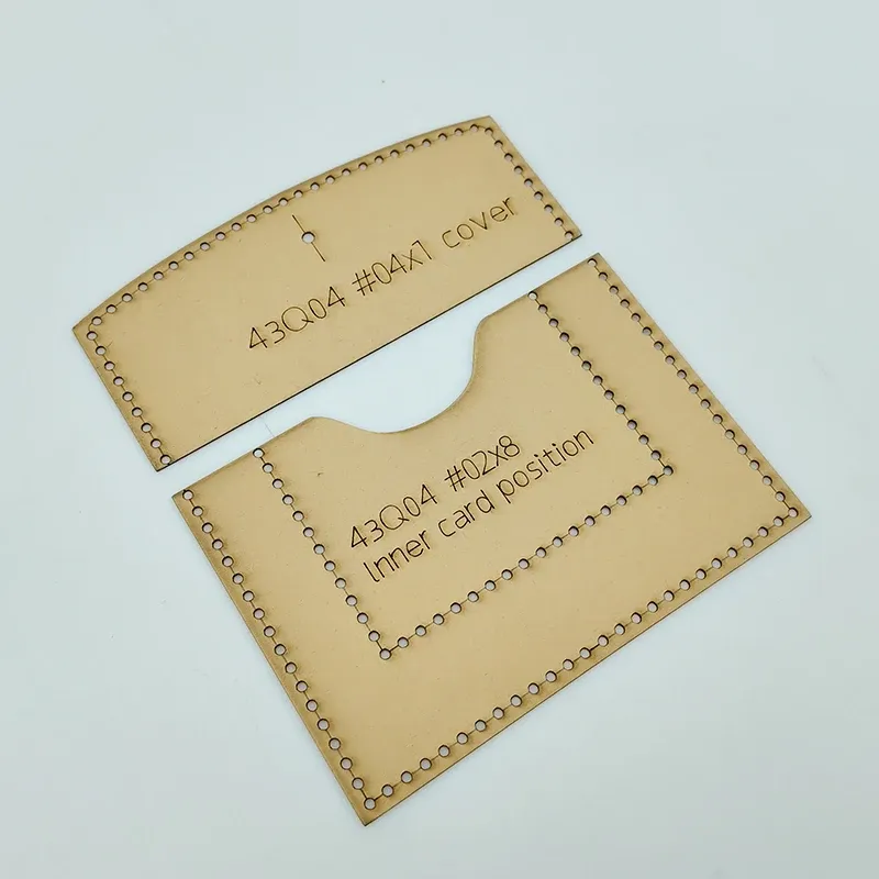 Modèle porte carte visite en papier kraft 4 pièces
