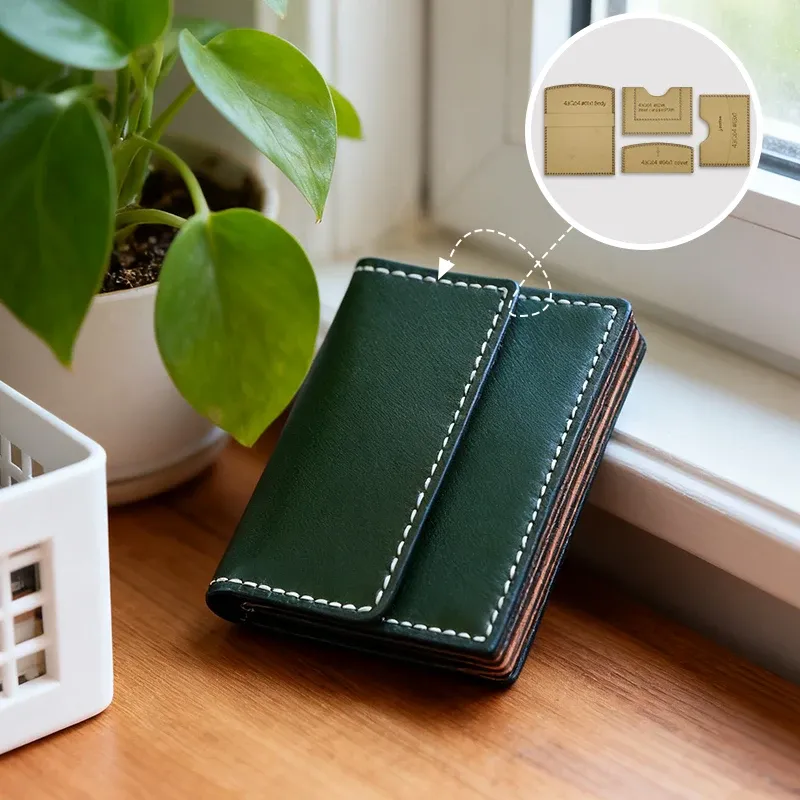 Modèle porte carte visite en papier kraft 4 pièces