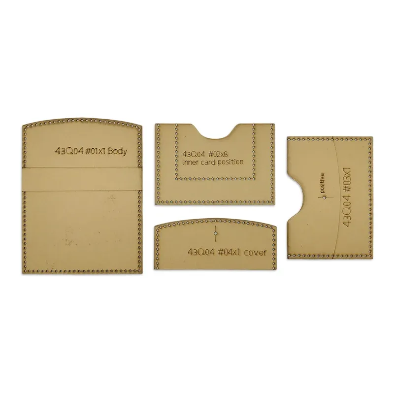 Modèle porte carte visite en papier kraft 4 pièces