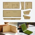 Modèle portefeuille court pliable en papier kraft 7 pièces – 1