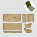 Modèle portefeuille court pliable en papier kraft 7 pièces – 3