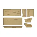 Modèle portefeuille court pliable en papier kraft 7 pièces – Couleur Kraft Paper