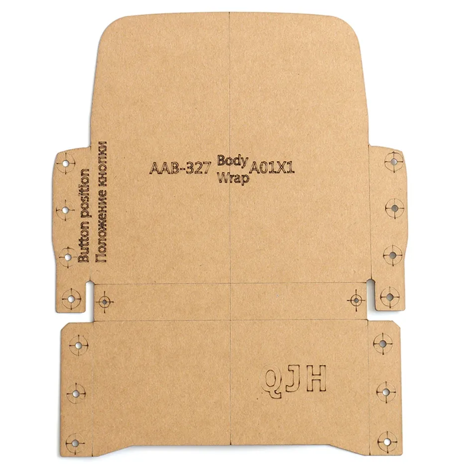 Modèle portefeuille galet en papier kraft 15 à 8 cm