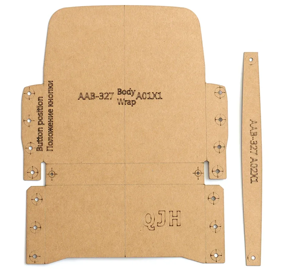 Modèle portefeuille galet en papier kraft 15 à 8 cm