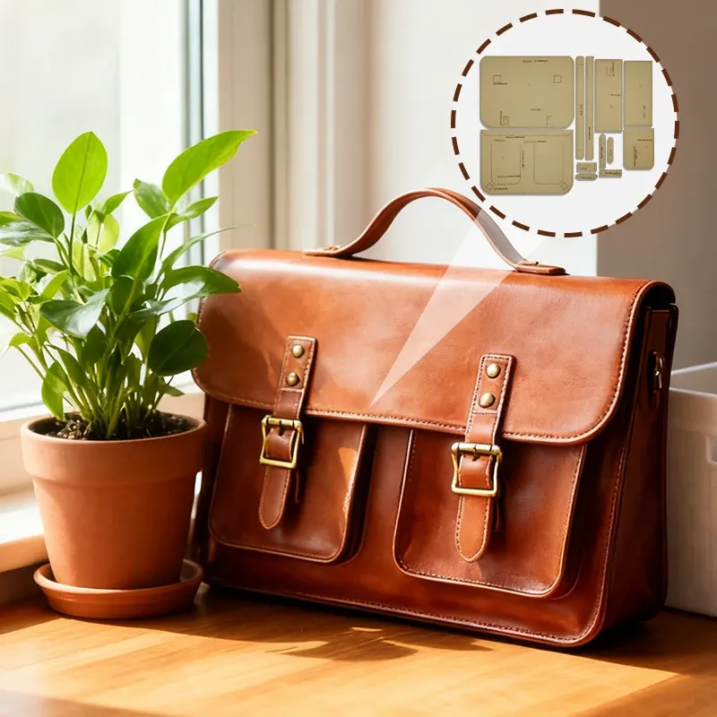 Modèle sac à dos et ordinateur en papier kraft