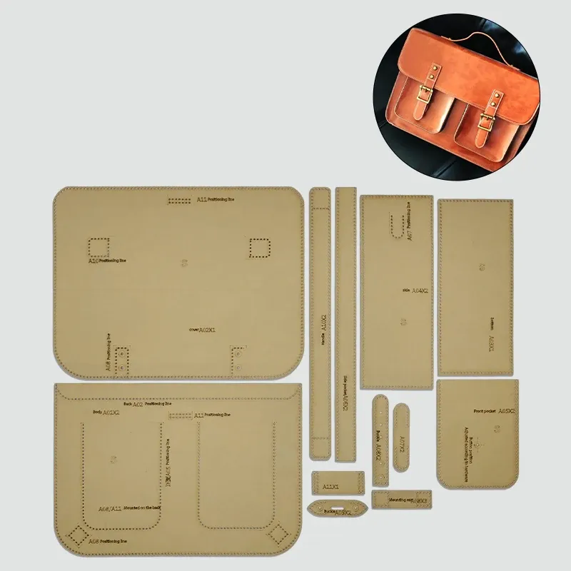 Modèle sac à dos et ordinateur en papier kraft