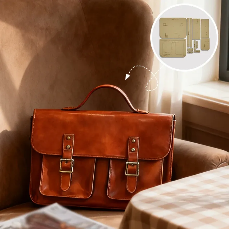 Modèle sac à dos et ordinateur en papier kraft