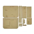Modèle sac à dos et ordinateur en papier kraft – Couleur Papier kraft