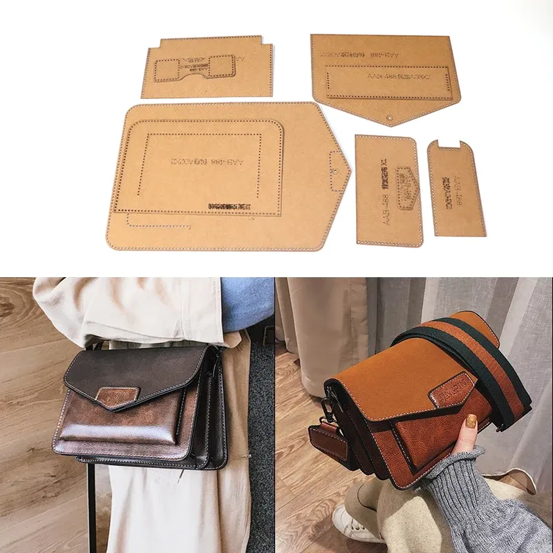 Modèle sac bandoulière unisexe en papier kraft