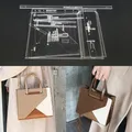 Modèle sac galet en cuir acrylique transparent 2 types – 1