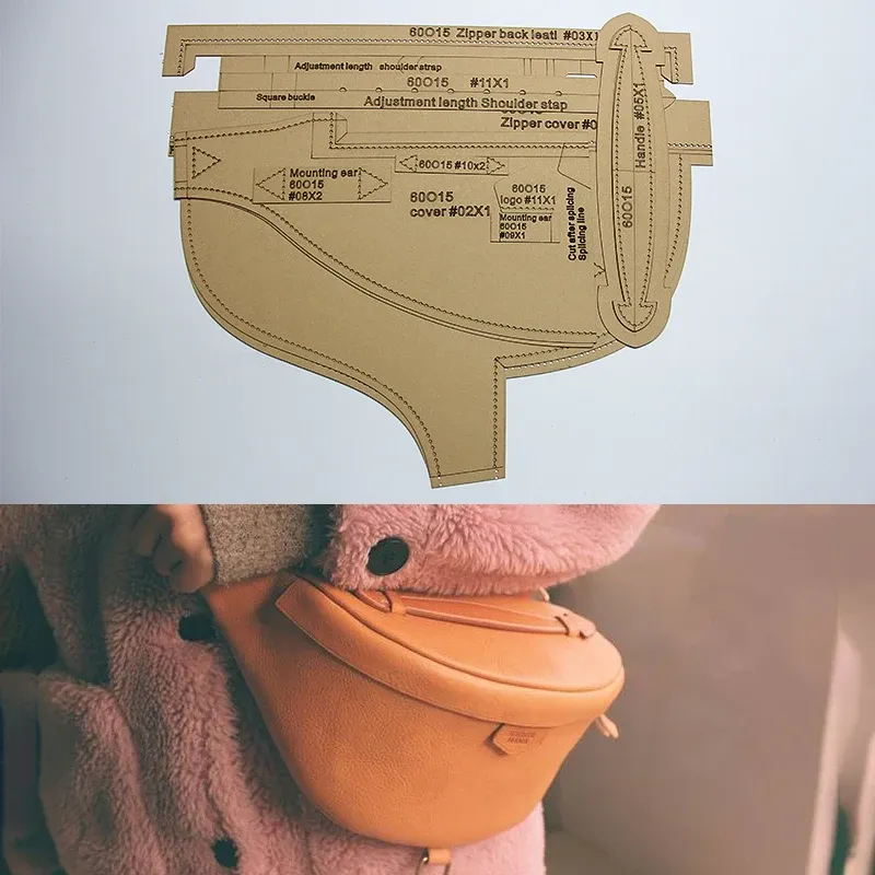 Modèle sac poitrine et bandoulière en papier