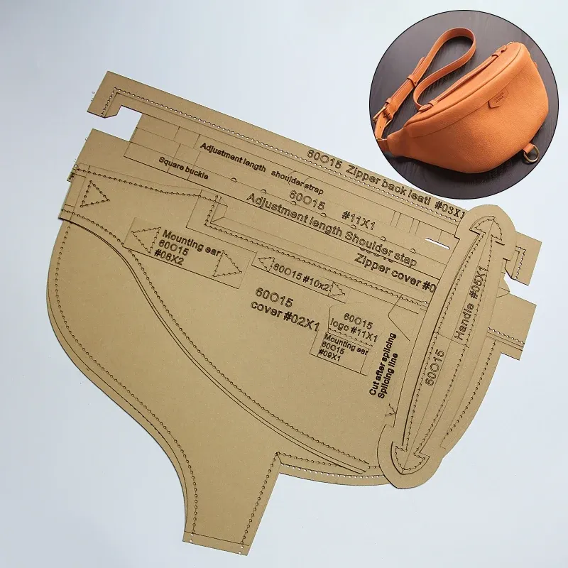 Modèle sac poitrine et bandoulière en papier
