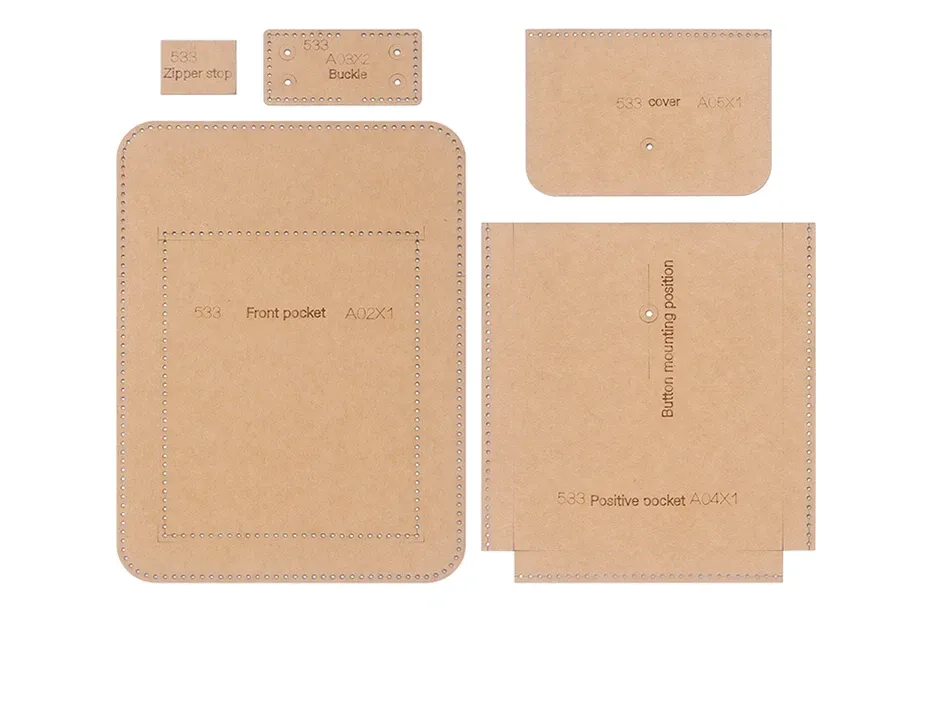 Modèle sac poitrine homme en papier kraft