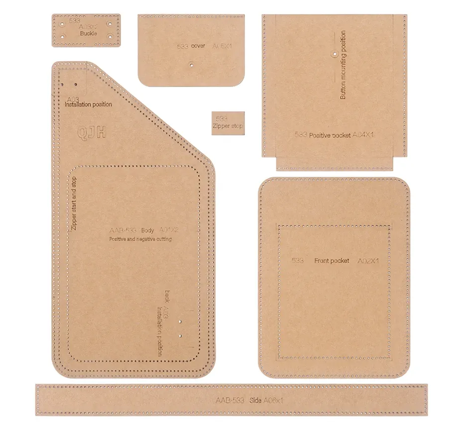 Modèle sac poitrine homme en papier kraft