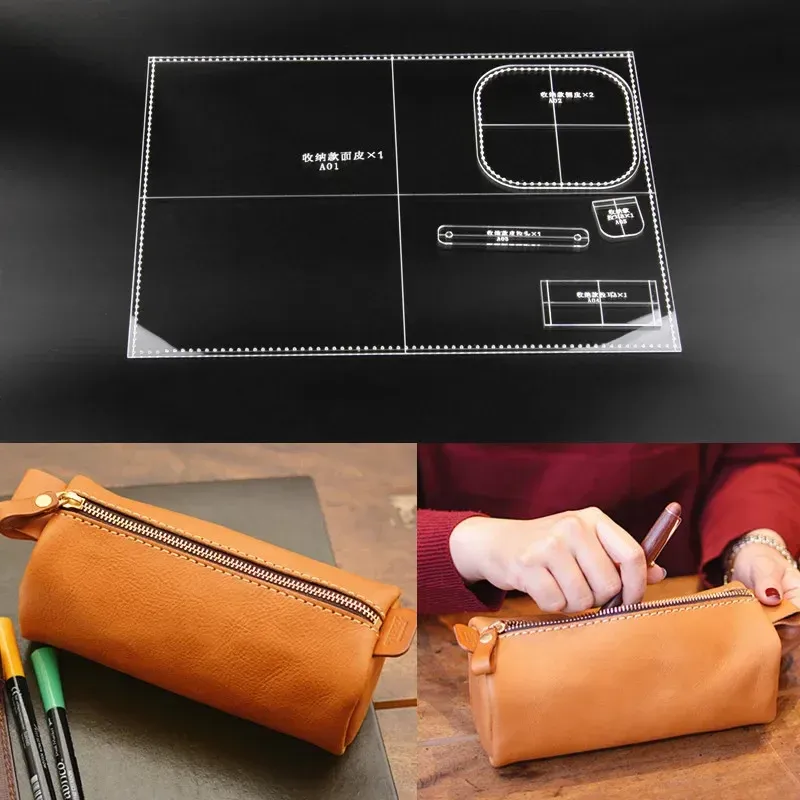 Modèle trousse crayon et sac rangement en cuir