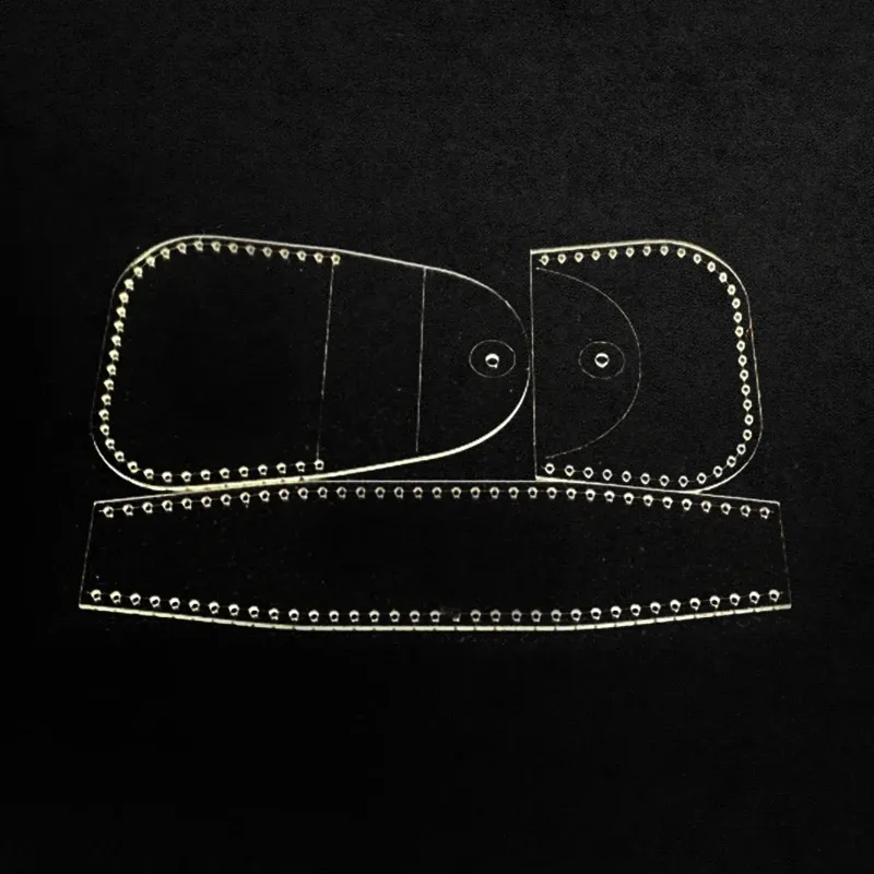 Moule acrylique 3 pièces pour portefeuille en cuir fait main