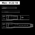 Moule acrylique pour bracelet de montre en cuir hommes et femmes – Couleur STRAP-M-H22-18-1SET