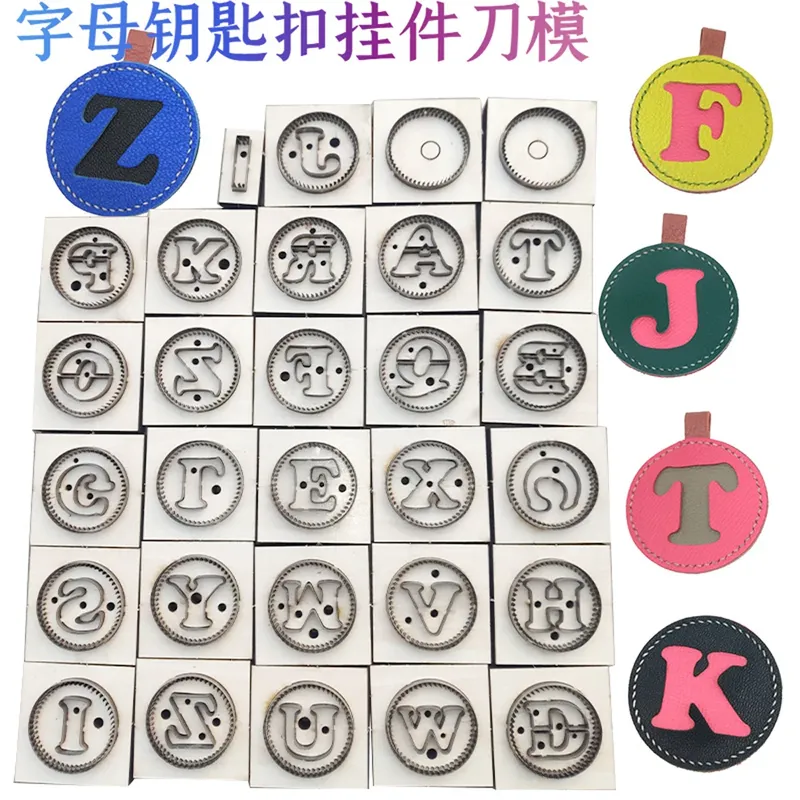 Moule découpe cuir alphabet pour porte-clés