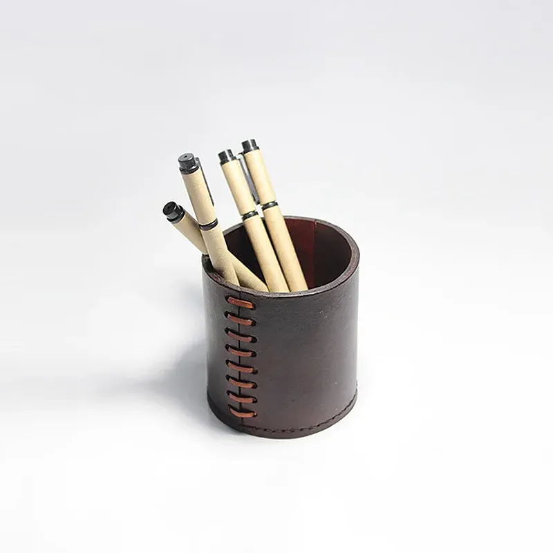 Moule en papier pour pot à stylo créatif en cuir fait main