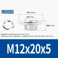 Œillets et rivets creux inox M4,5 à M17 – Color M12x20x5mm (100set)