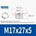 Œillets et rivets creux inox M4,5 à M17 – Color M17x27x5mm (100set)